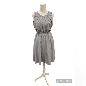 Elle‎ Black & White Checkered Fit and Flare Dress Size XS NWT